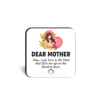 Personalized Dear Mother Musical Fridge Magnet with Rechargeable Speaker for Mom